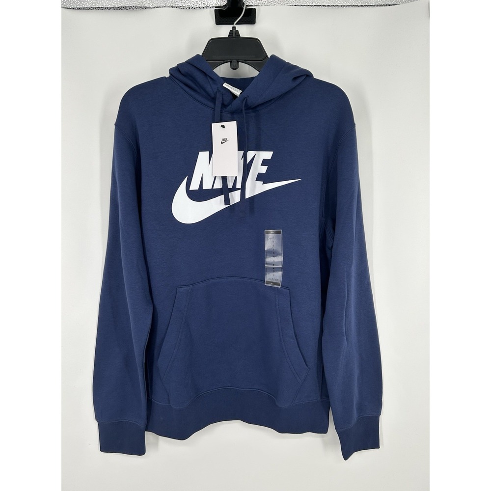 Nike Sportswear Club Fleece Hoodie Sweatshirt Pullover Graphic BV2973-410 Small